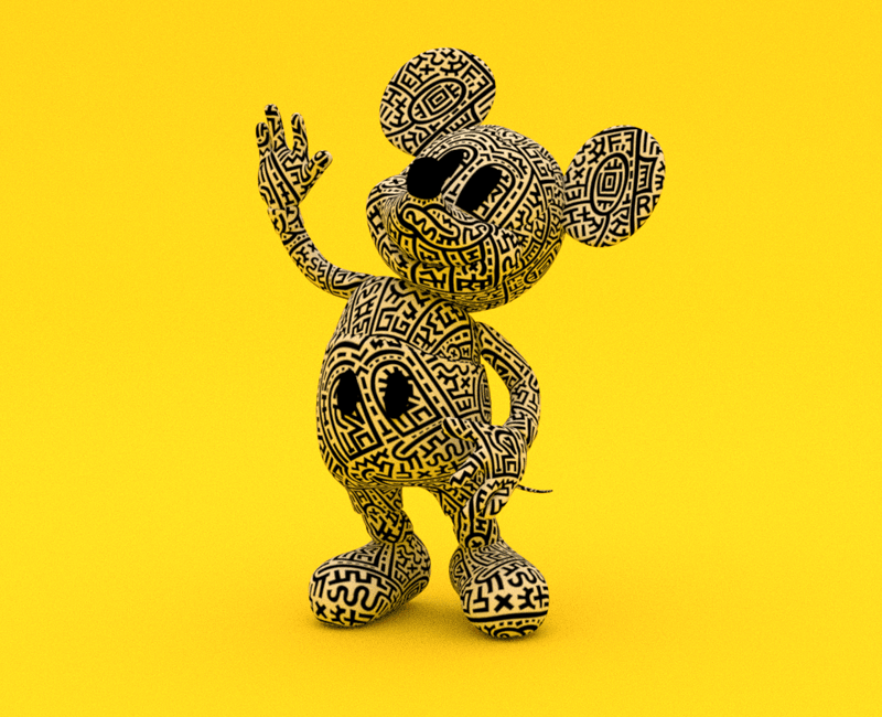 Keith Haring Meets Mickey Mouse